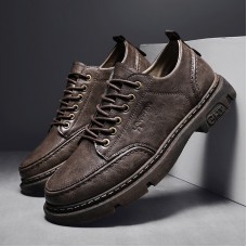 Men Comfy Round Toe Oxfords Lace Up Casual Shoes