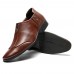 Men Breathable Pointed Head Comfy Slip  On Business Dress Shoes