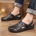 Men Hollow Out Slip On Casual Outdoor Fisherman Sandals