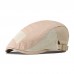 Menico Men’s Cotton Mesh Breathable Shade Short Brim Casual Retro Edgy Hat Beret Flat Cap