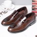 Men Non Slip Wear Resistant Casual Business Slip  On Dress Shoes