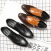 Men Brogue Craved Pointed Toe Spicing Dress Shoes