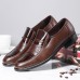 Men Non Slip Wear Resistant Casual Business Slip  On Dress Shoes