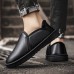 Men Plush Lining Thicken Warm Non Slip Wear Resistant Casual Shoes